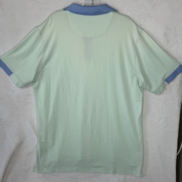 Head Golf Sportswear Men's Two-Tone Polo Shirt Size L Mint Green Blue Collar - Picture 9 of 16